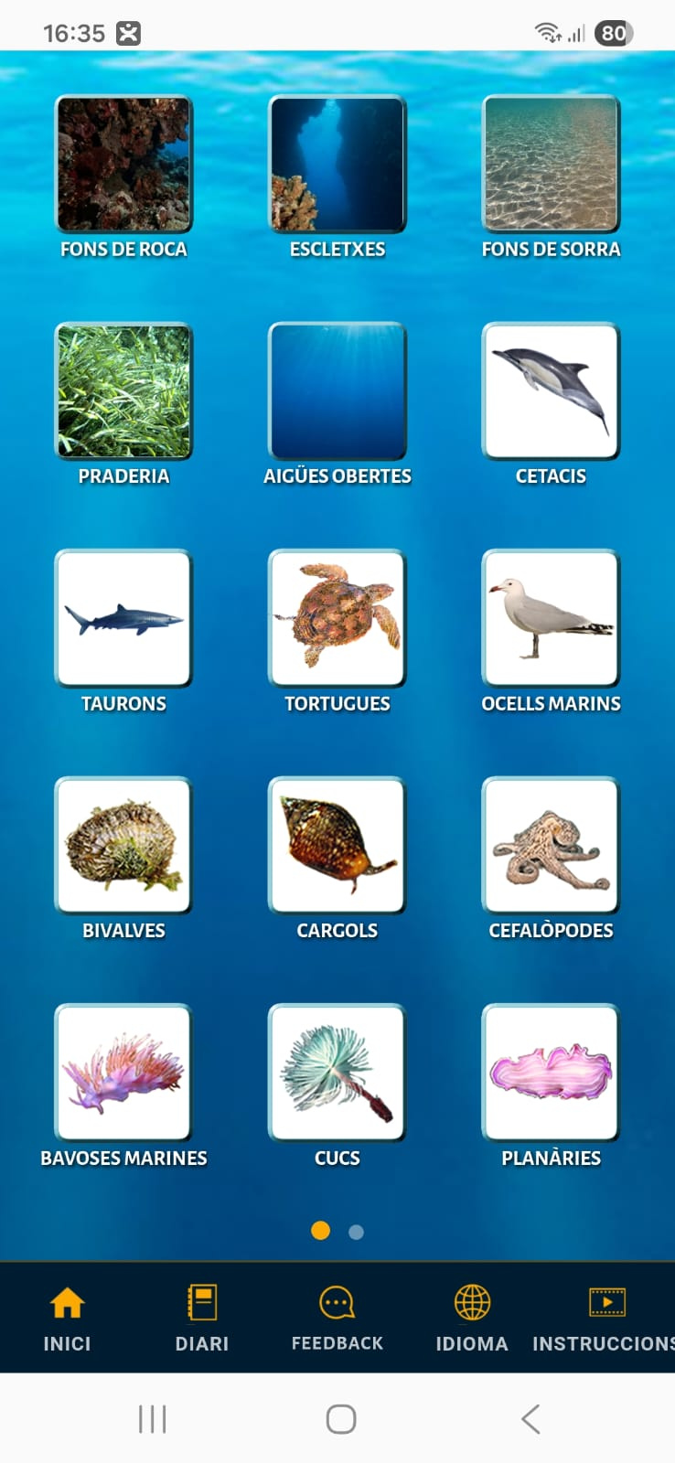 Interfície de la Guia de Camp